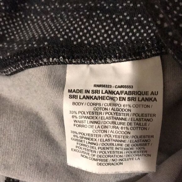 Nike Womens Activewear Pants Stretch Mid Length Dri Fit Black White Small - Picture 7 of 7